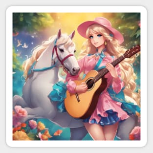 Guitar Instrument Tour Sticker